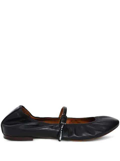 Lanvin flats con logo estampado
