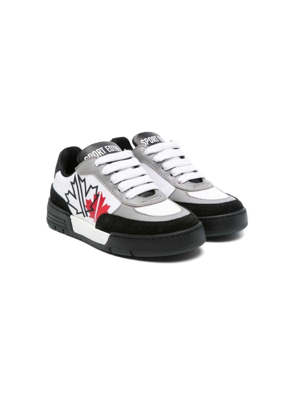 DSQUARED2 KIDS maple leaf-motif sneakers Black