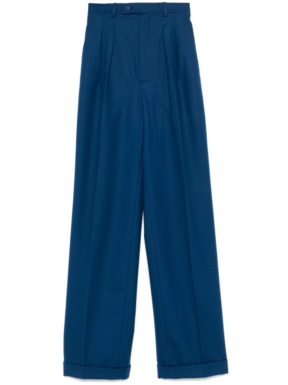 Saint Laurent Pre-Owned 1970s pleated trousers - Blue