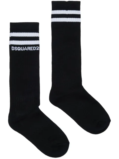 DSQUARED2 KIDS logo-knit socks