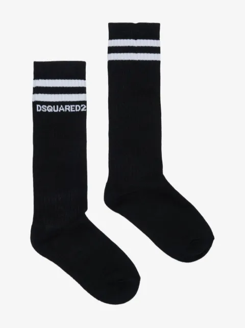 DSQUARED2 KIDS logo-knit socks
