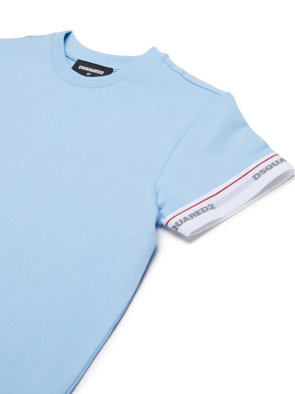 DSQUARED2 KIDS T-shirt met logo afwerking Blauw