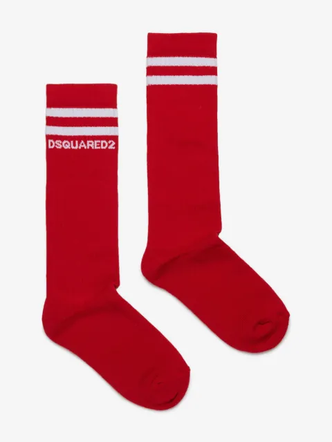 DSQUARED2 KIDS logo-knit socks