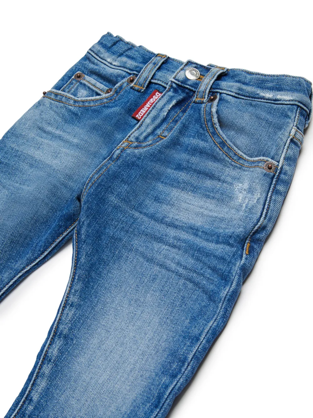DSQUARED2 KIDS Jeans met toelopende pijpen Blauw