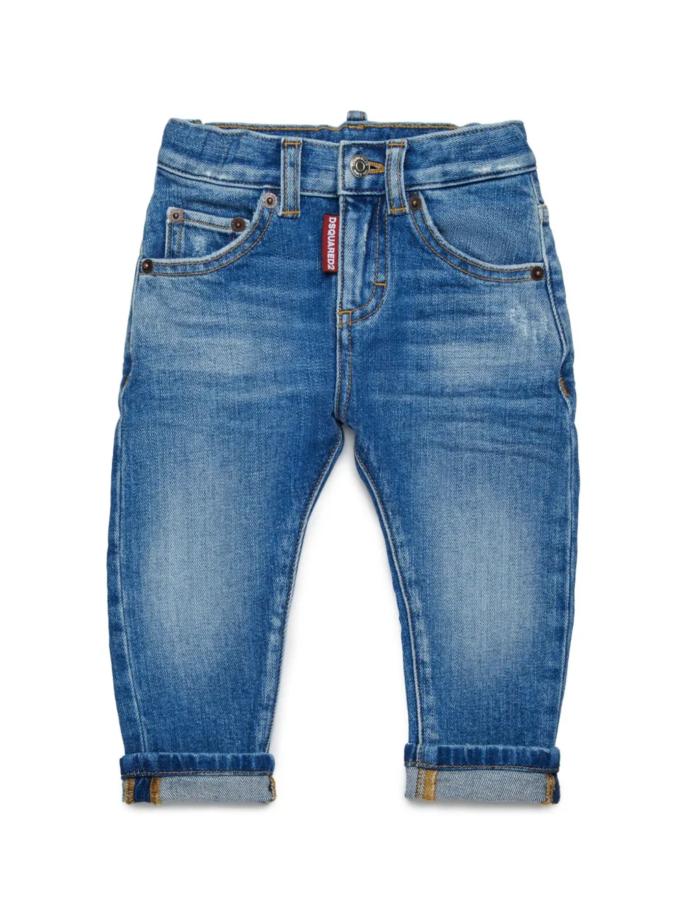 DSQUARED2 KIDS Jeans met toelopende pijpen Blauw