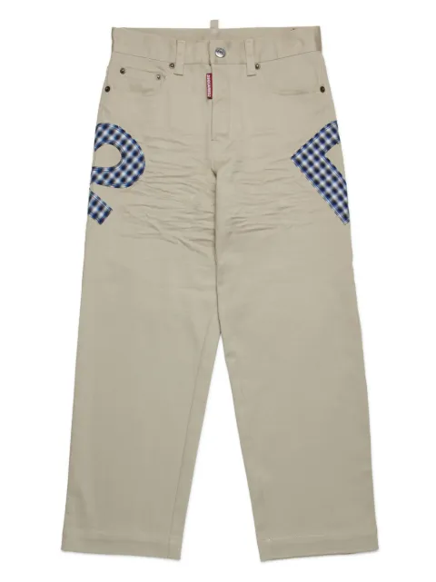 DSQUARED2 KIDS logo-patch trousers 