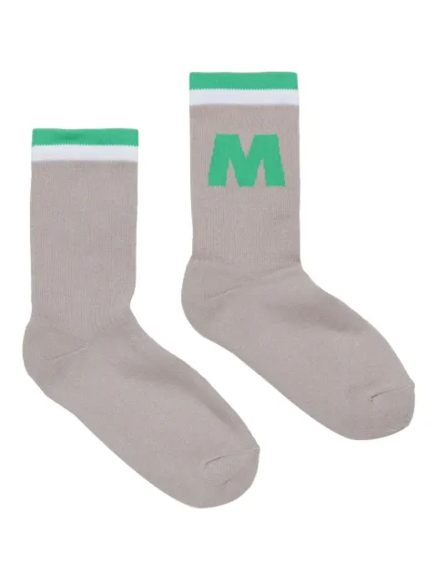 Marni Kids calcetines con motivo de rayas y logo