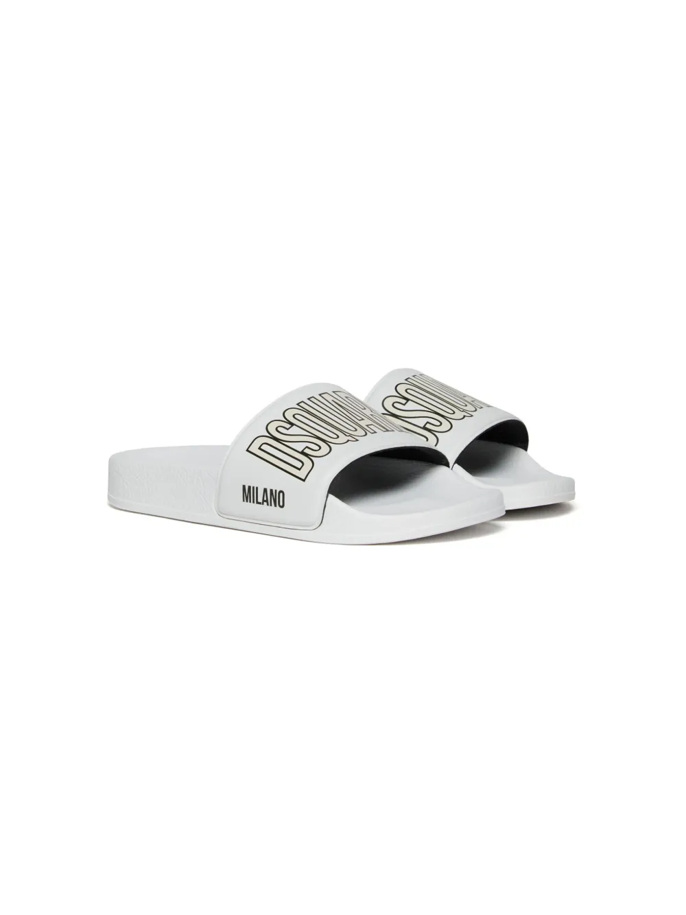 DSQUARED2 KIDS logo-print slides White