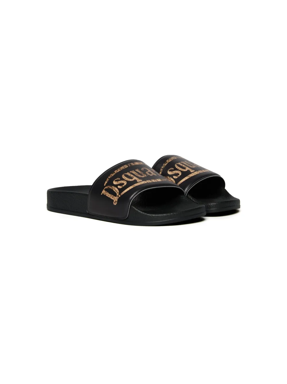 DSQUARED2 KIDS logo-print slides Black