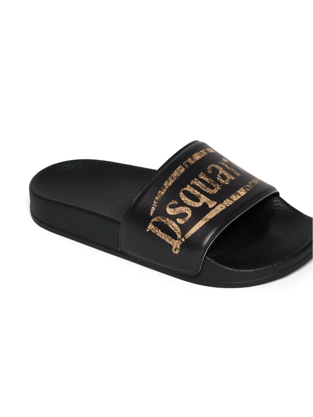 DSQUARED2 KIDS logo-print slides Black