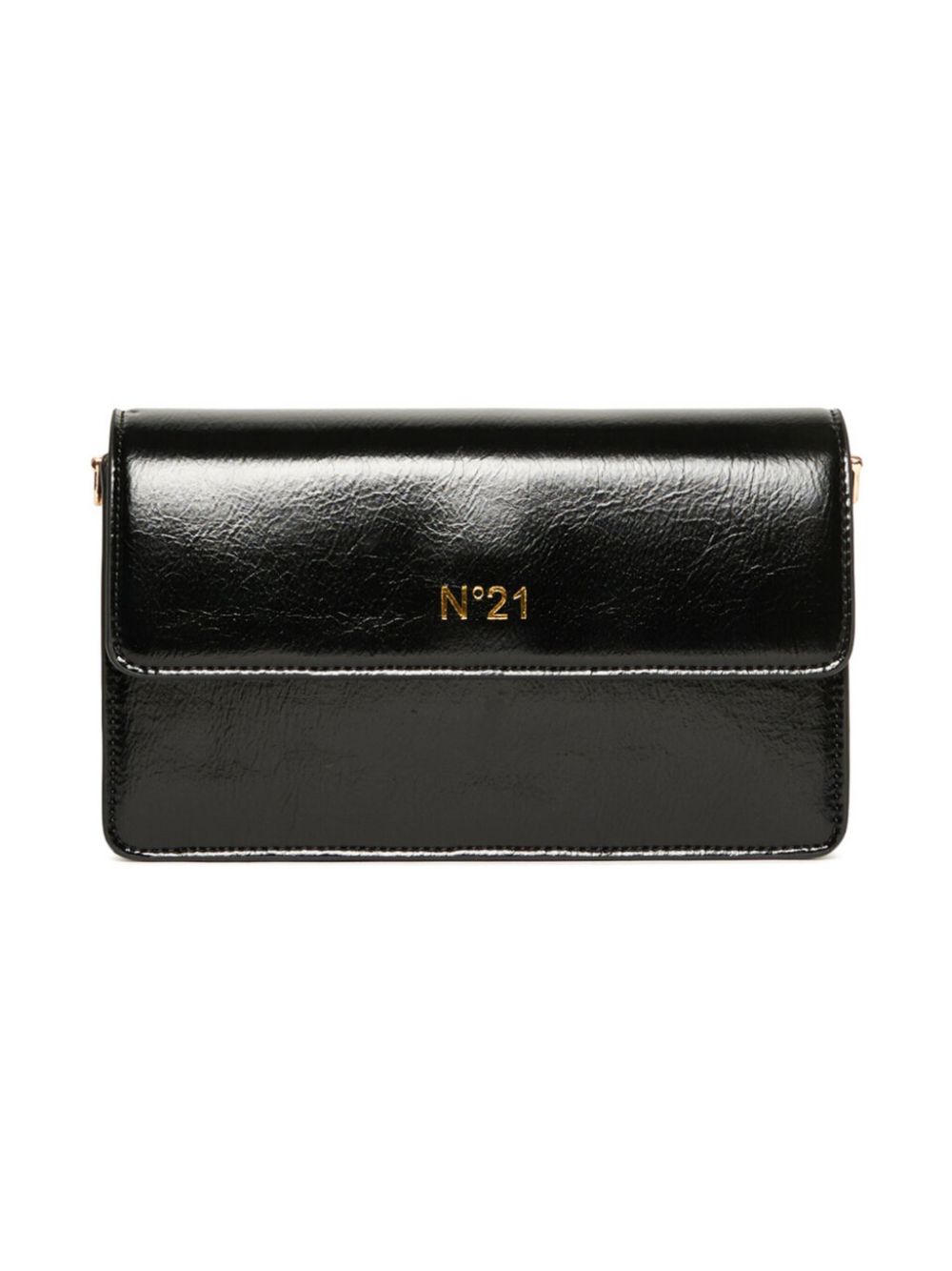 N°21 Kids' Logo-stamp Shoulder Bag In Black