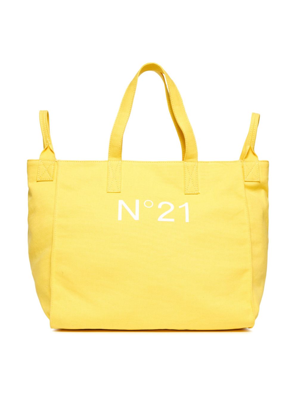 Nº21 Kids logo-print tote bag - Yellow