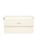 Nº21 Kids logo-stamp shoulder bag - White