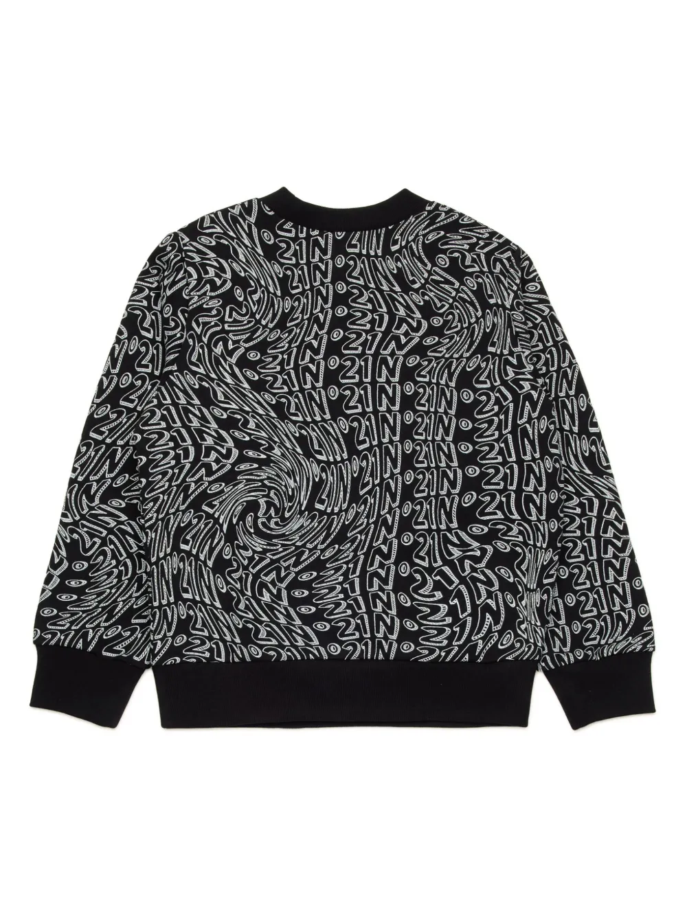 Nº21 Kids Sweater met print - Zwart