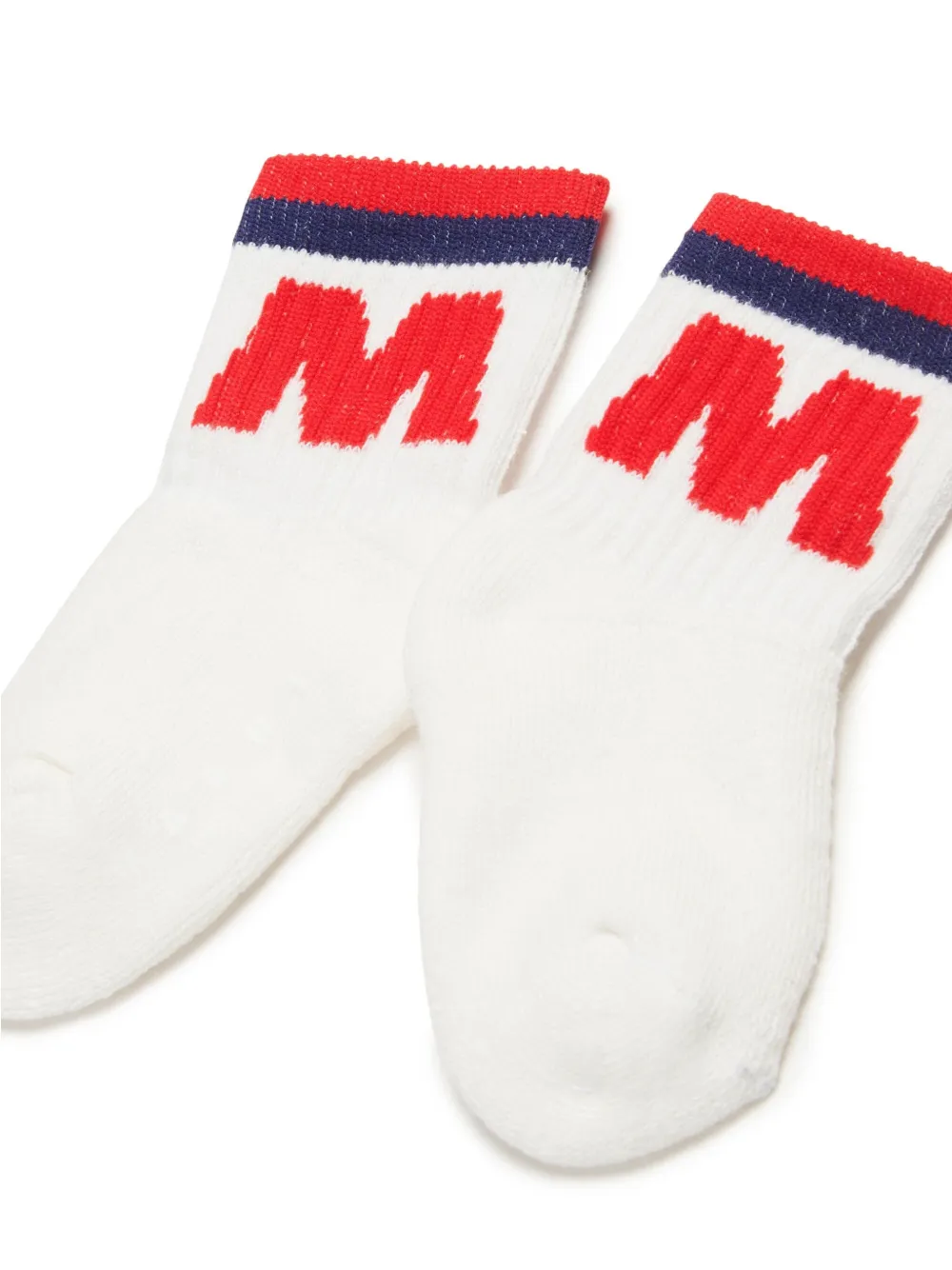 Marni Kids logo-jacquard socks - Wit