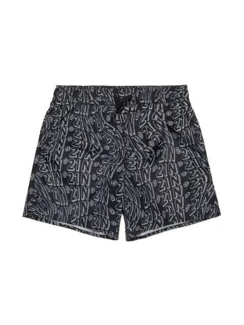 Nº21 Kids logo-print swim shorts