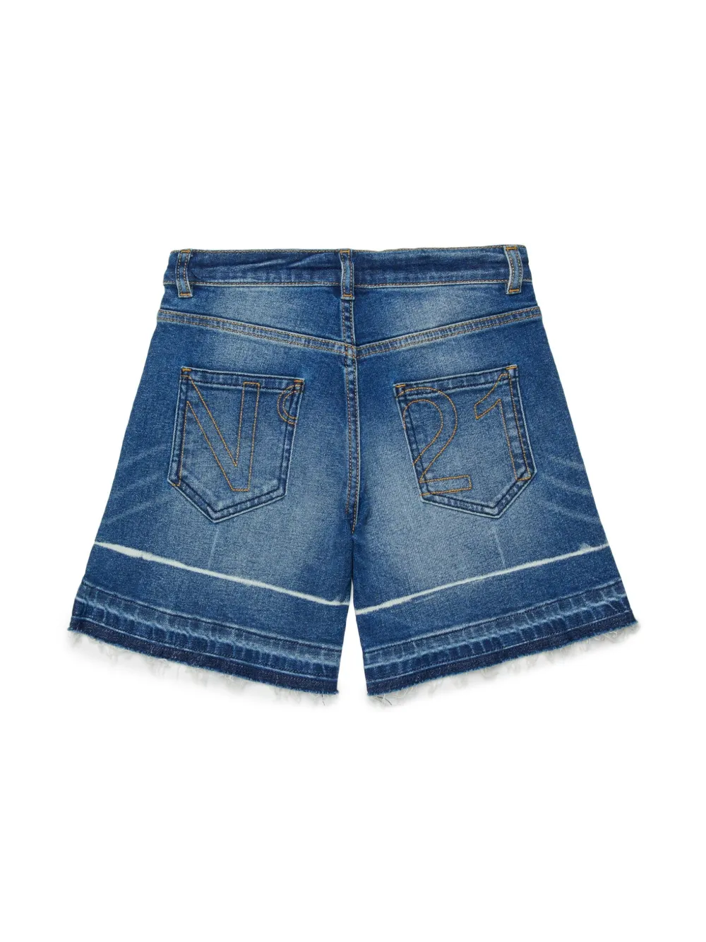 Nº21 Kids Shorts met logopatch - Blauw