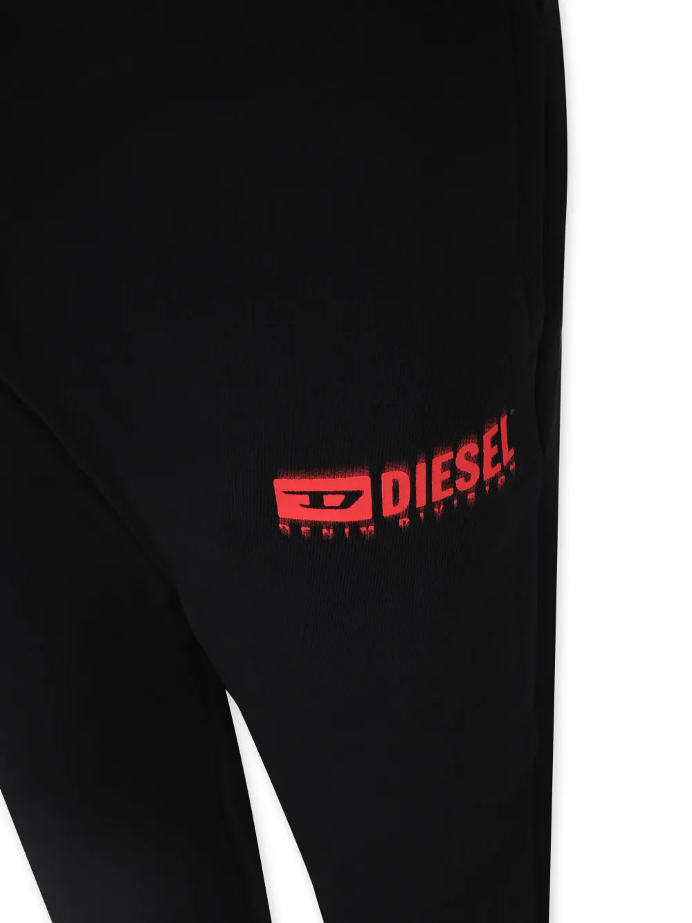 Diesel Kids Joggingbroek met logoprint Zwart