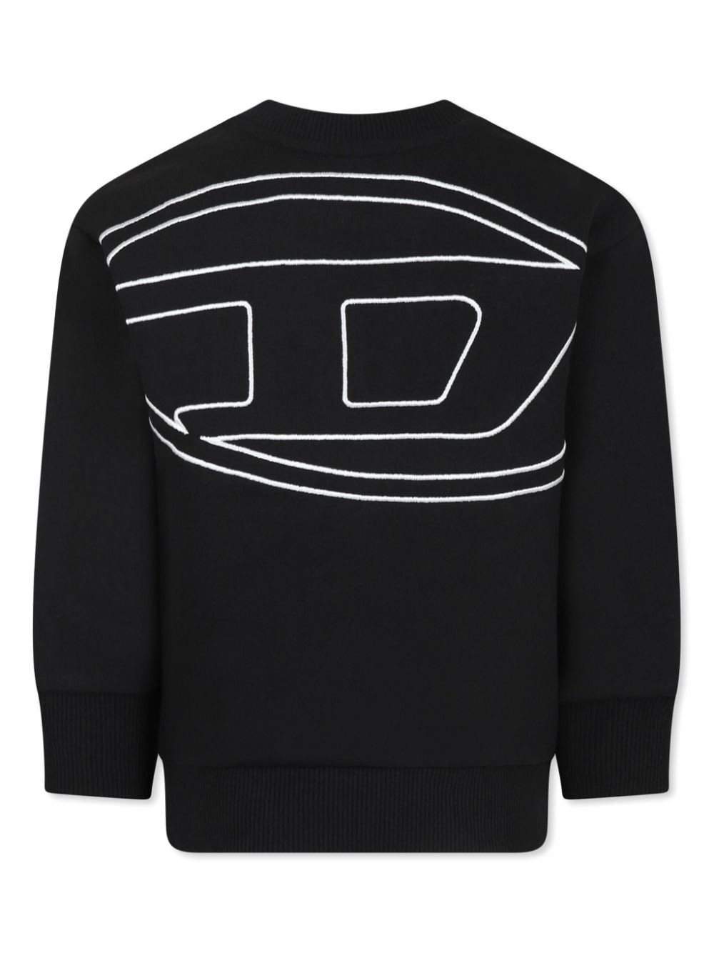 Diesel Kids Oval D-embroidered sweatshirt - Black