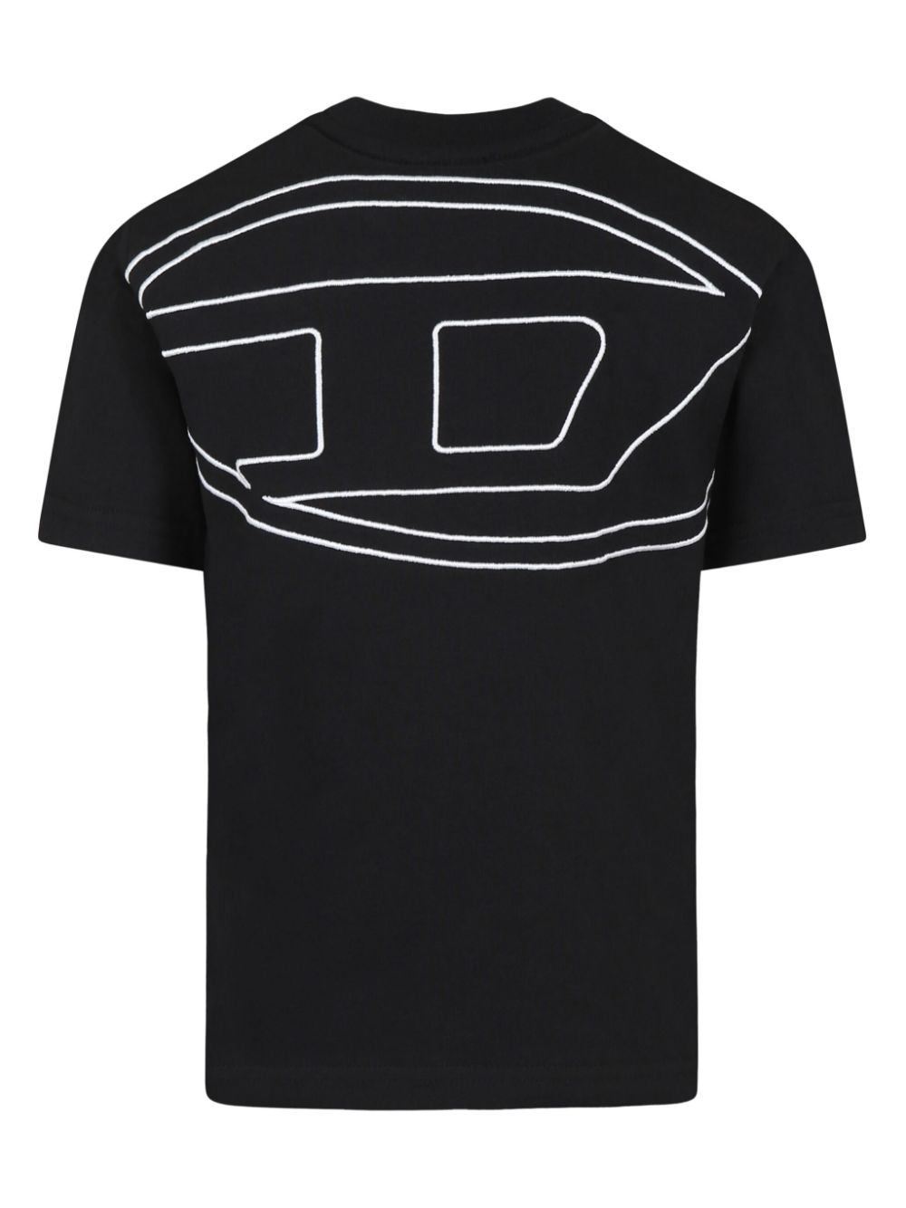 Diesel Kids Oval D-embroidered T-shirt - Black