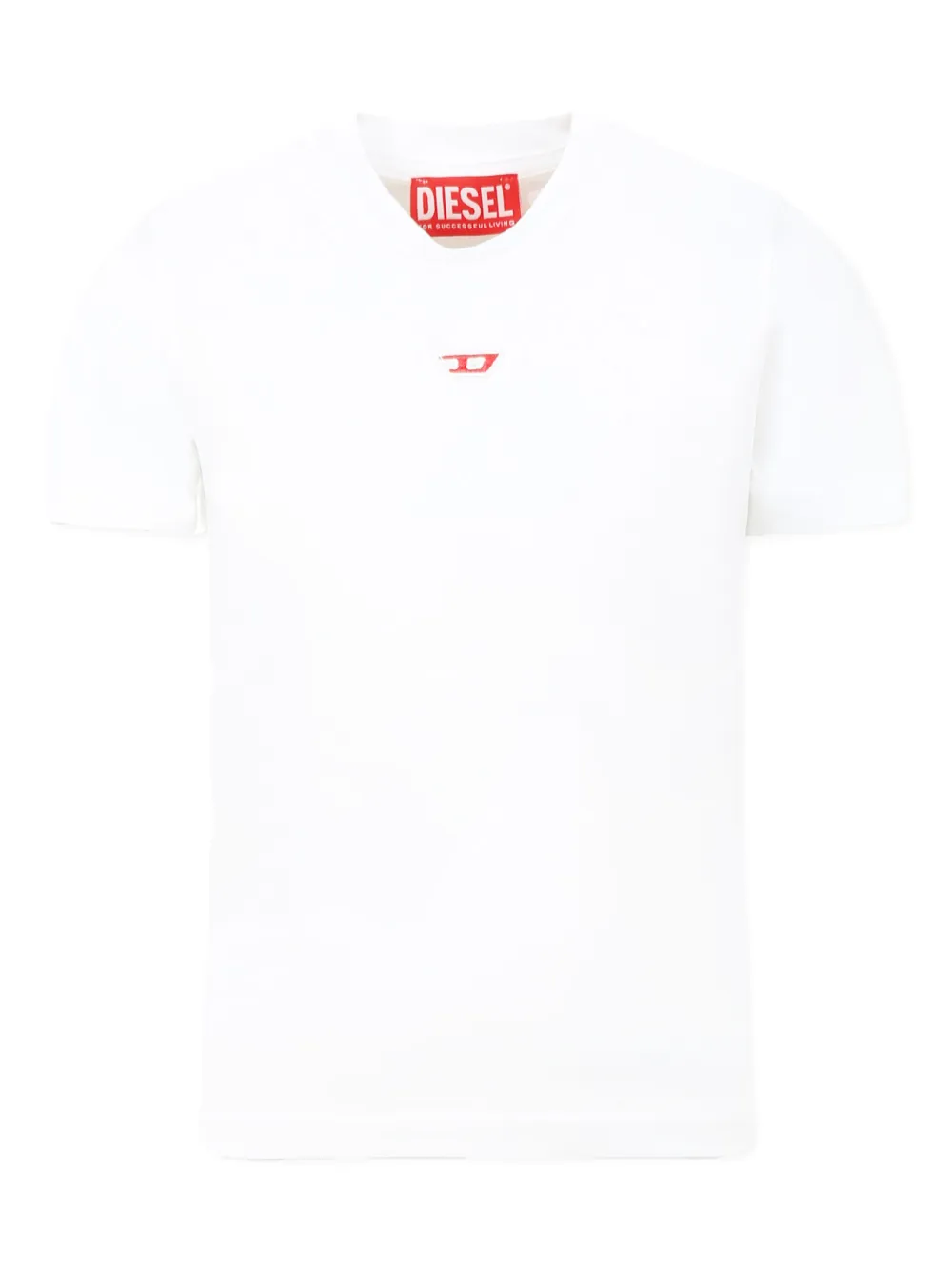 Diesel Kids Camiseta com patch Oval D | Branco | Image 1