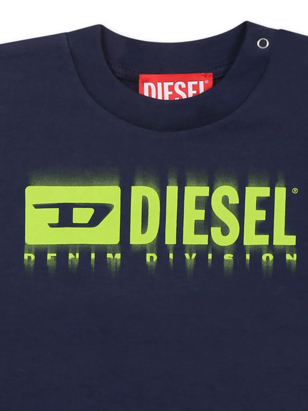 Diesel Kids T-shirt met logoprint Blauw