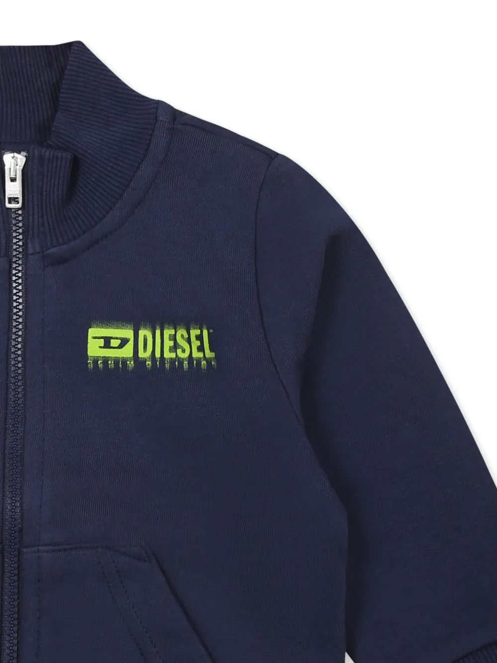 Diesel Kids Sweater met logoprint Blauw