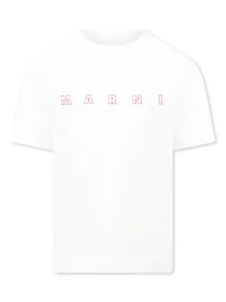 Marni Kids logo-print T-shirt | White | FARFETCH