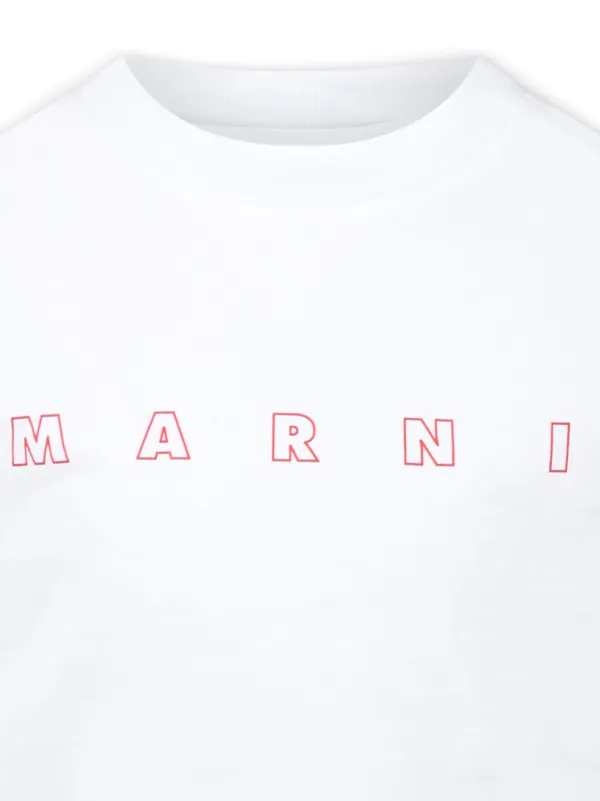 MARNI ロゴ Tシャツ ホワイト White organic cotton T-shirt with logo | Marni