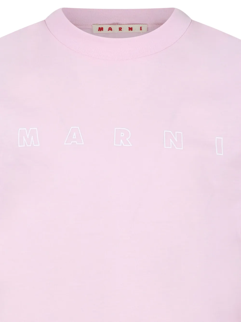 Marni Kids T-shirt met logoprint Roze