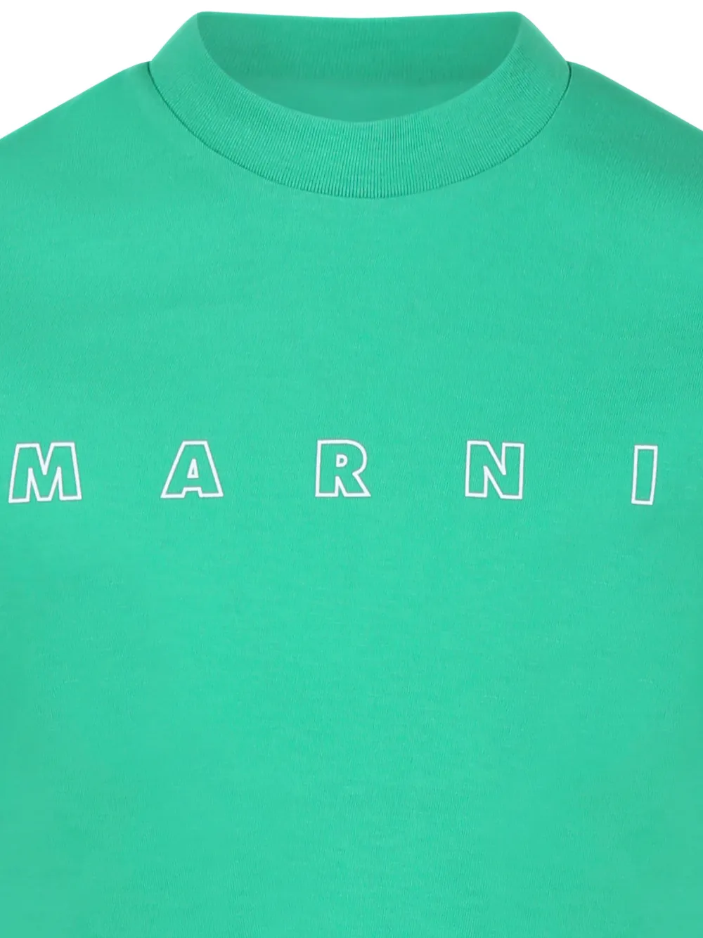 Marni Kids T-shirt met logoprint Groen