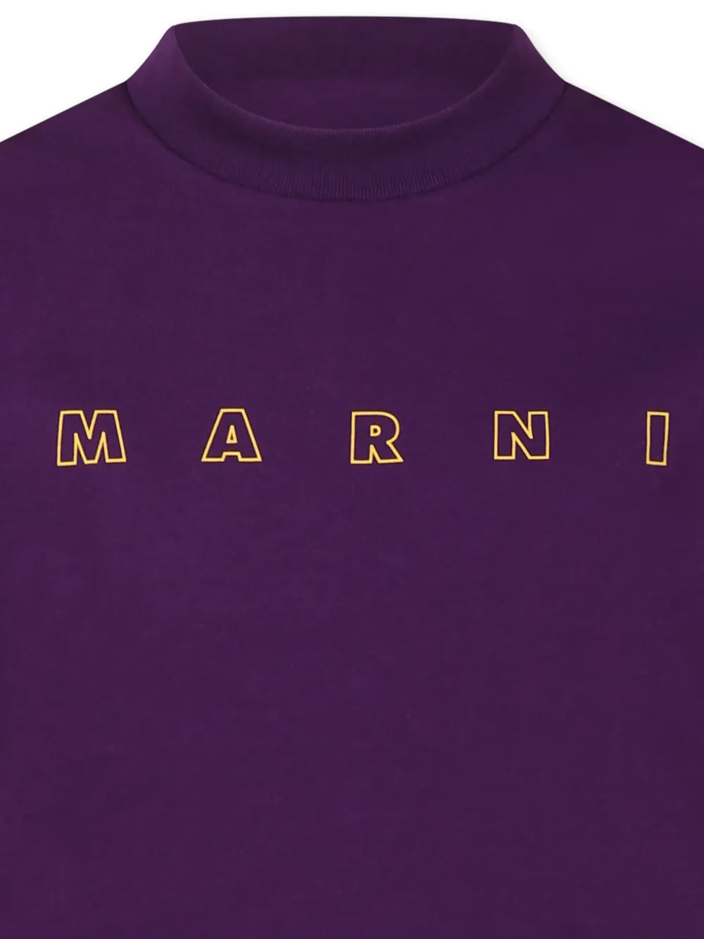 Marni Kids T-shirt met logoprint Paars