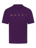 Marni Kids logo-print T-shirt - Purple