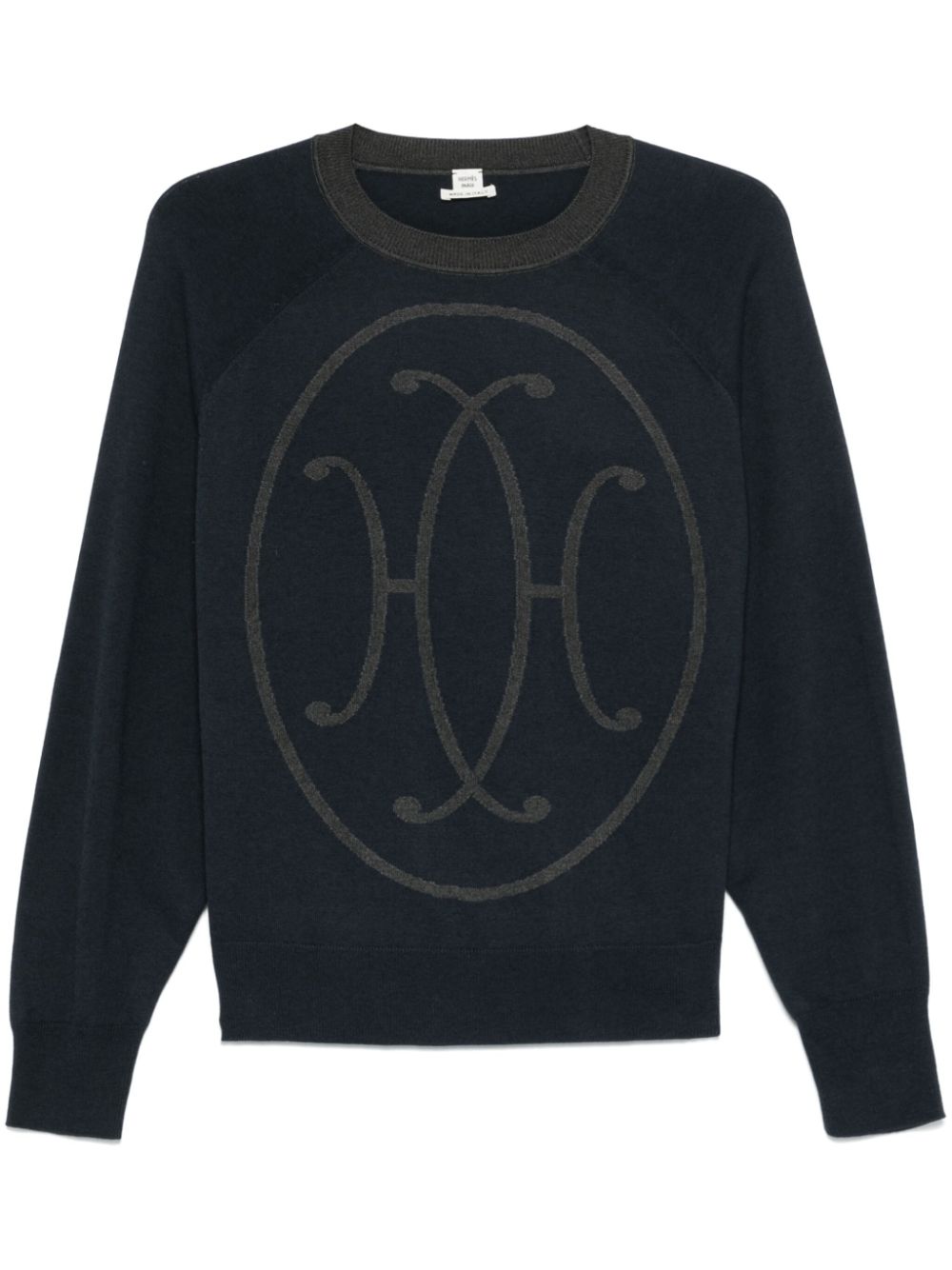 2000s jacquard-logo sweater