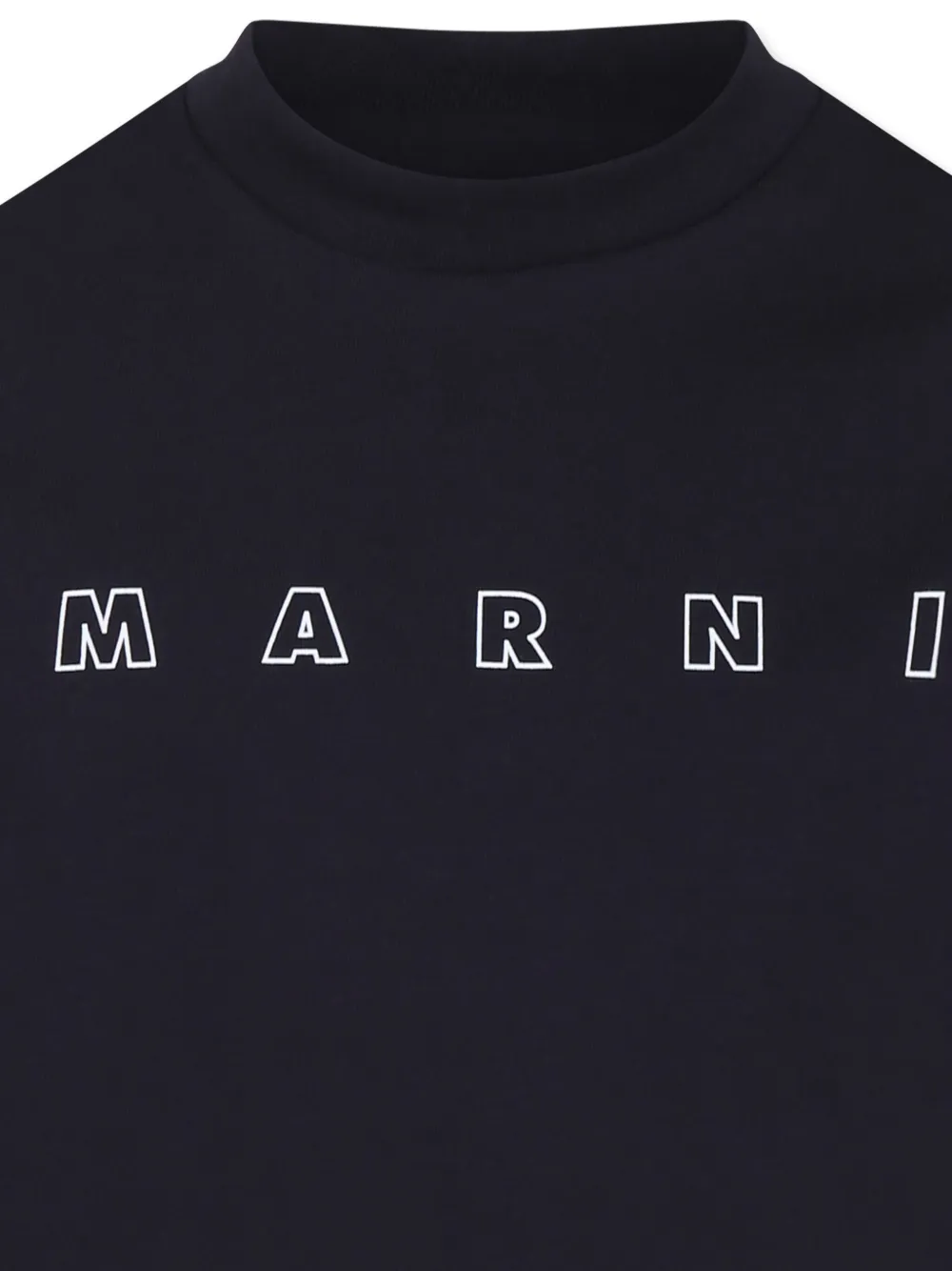 Marni Kids T-shirt met logoprint Blauw