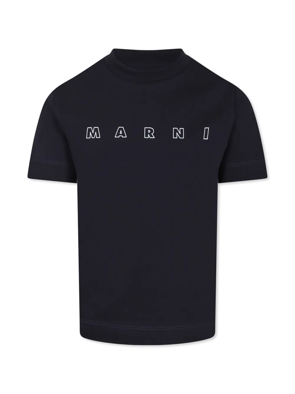 Marni Logo-print T-shirt In Blue