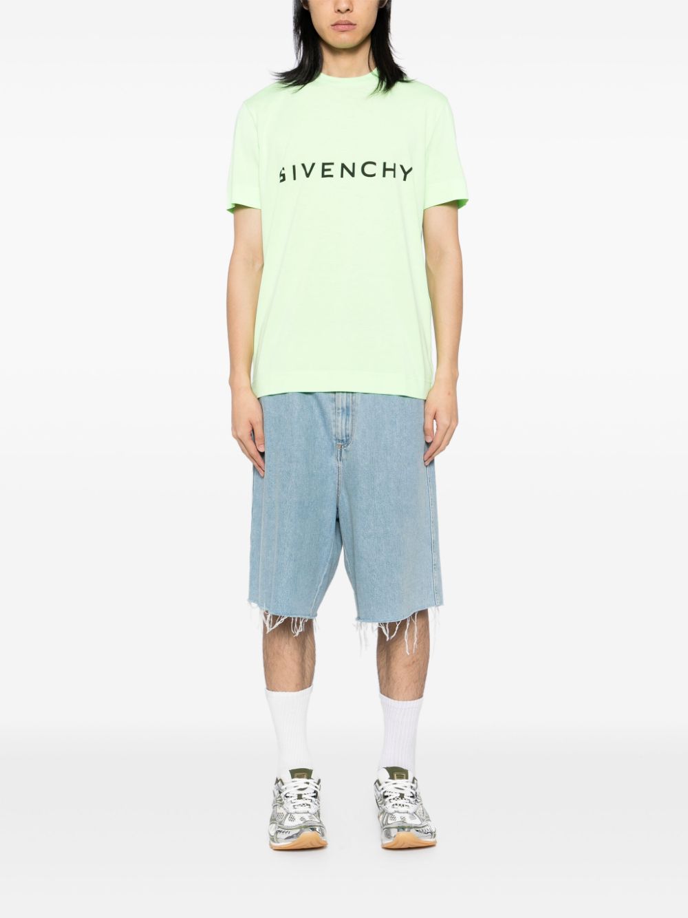 Givenchy T-shirt met logoprint - Groen