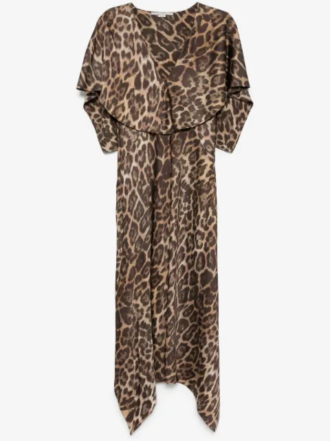 Stella McCartney midi kjole med leopardtryk