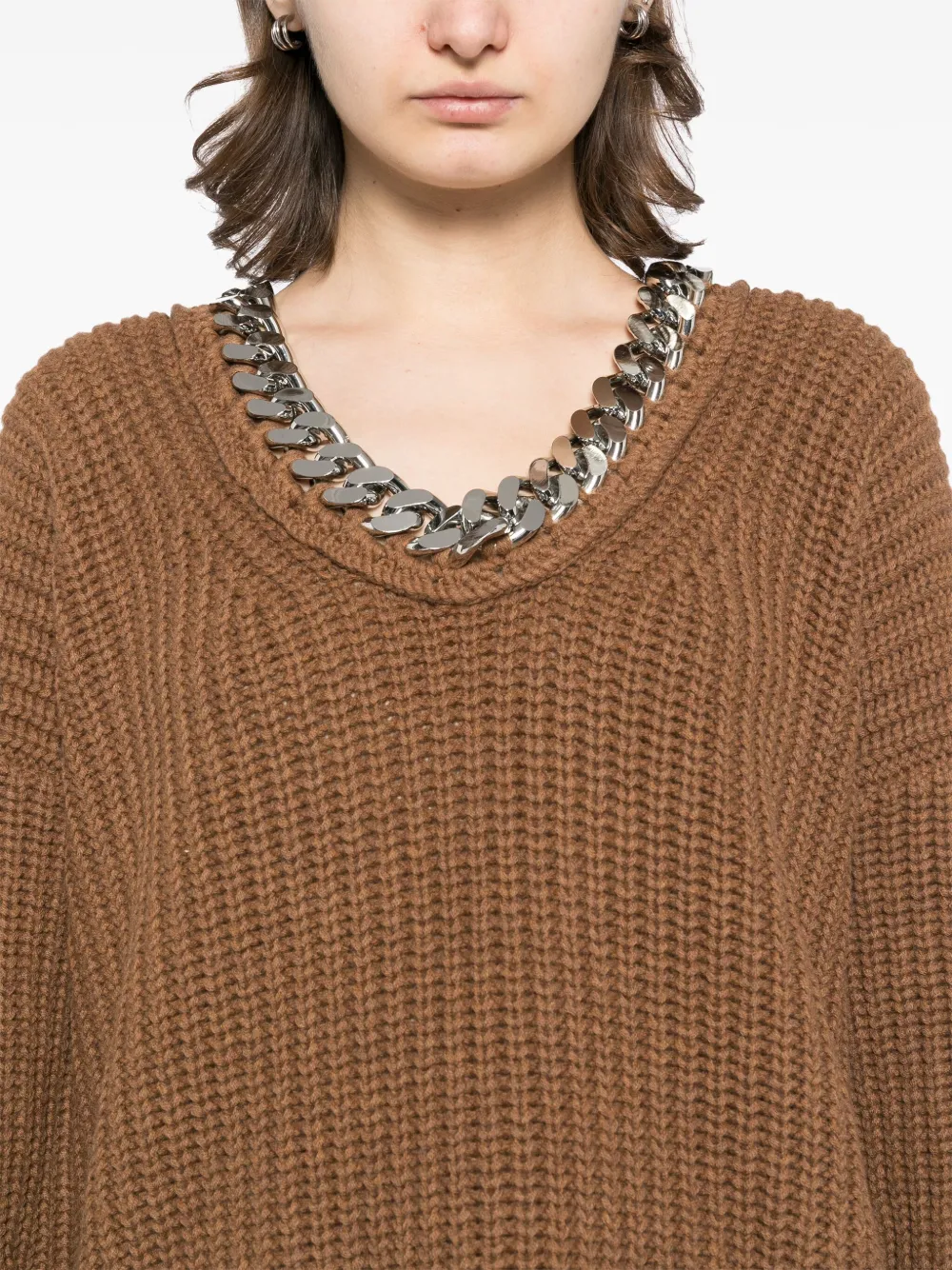Stella McCartney Falabella trui met ketting Bruin