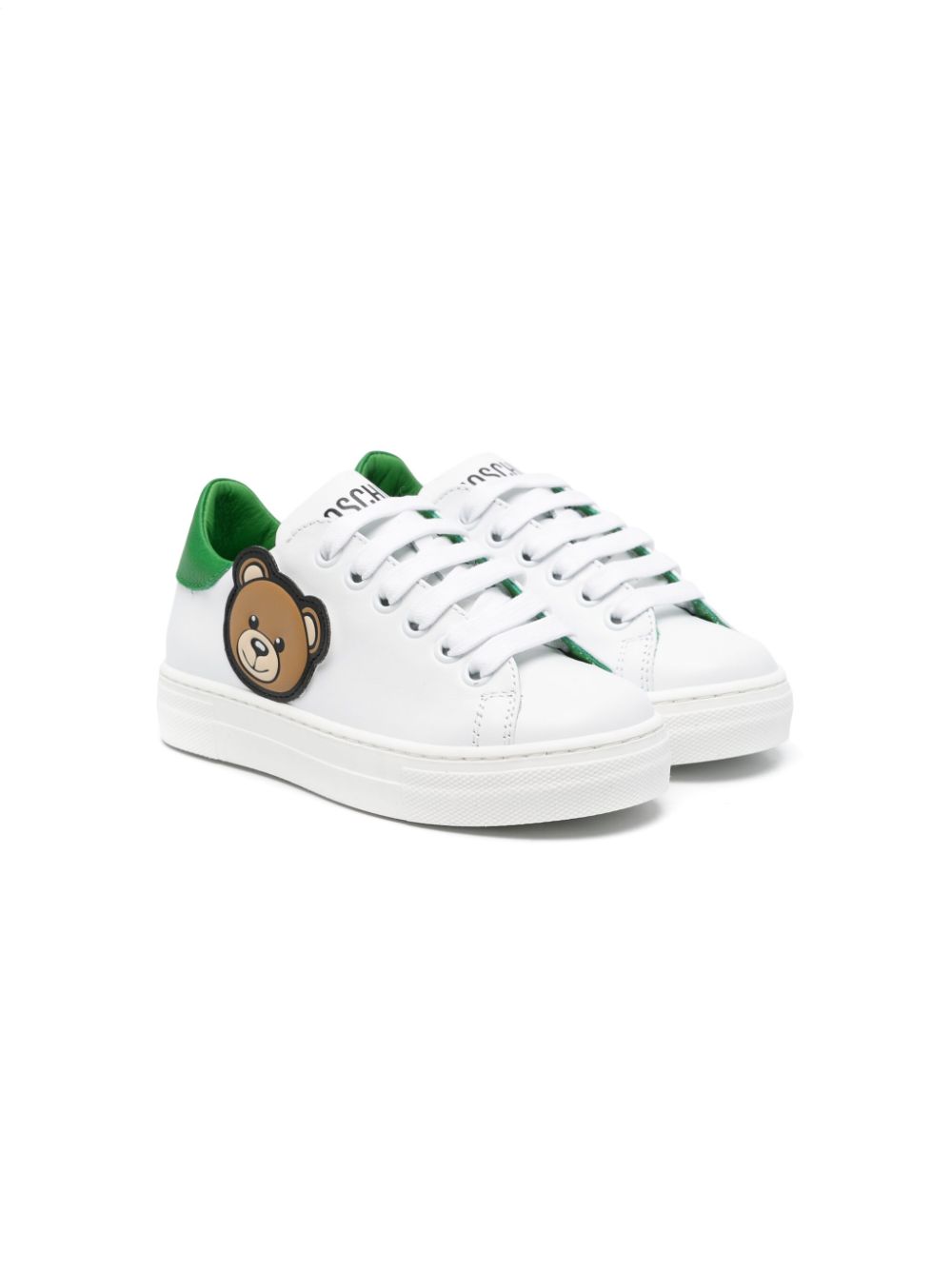 Moschino Kids Leo Teddy-motif sneakers Wit