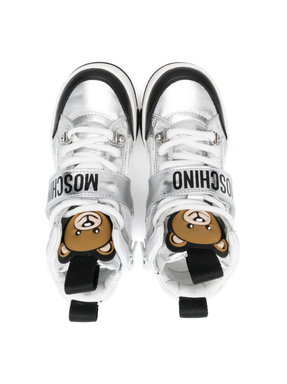 Moschino Kids Sneakers met vlakken Wit