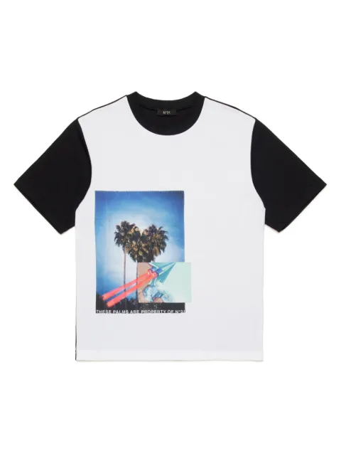 Nº21 Kids colour-block T-shirt 