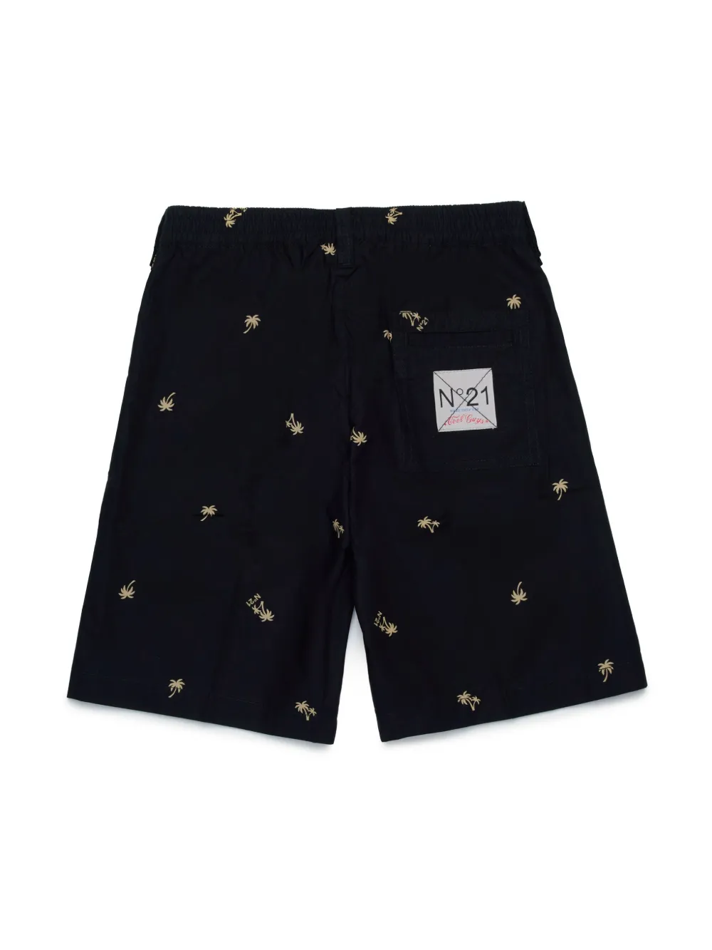 Nº21 Kids Shorts met logoprint - Zwart