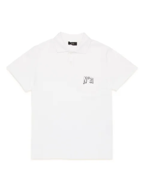 Nº21 Kids Camisa polo com estampa