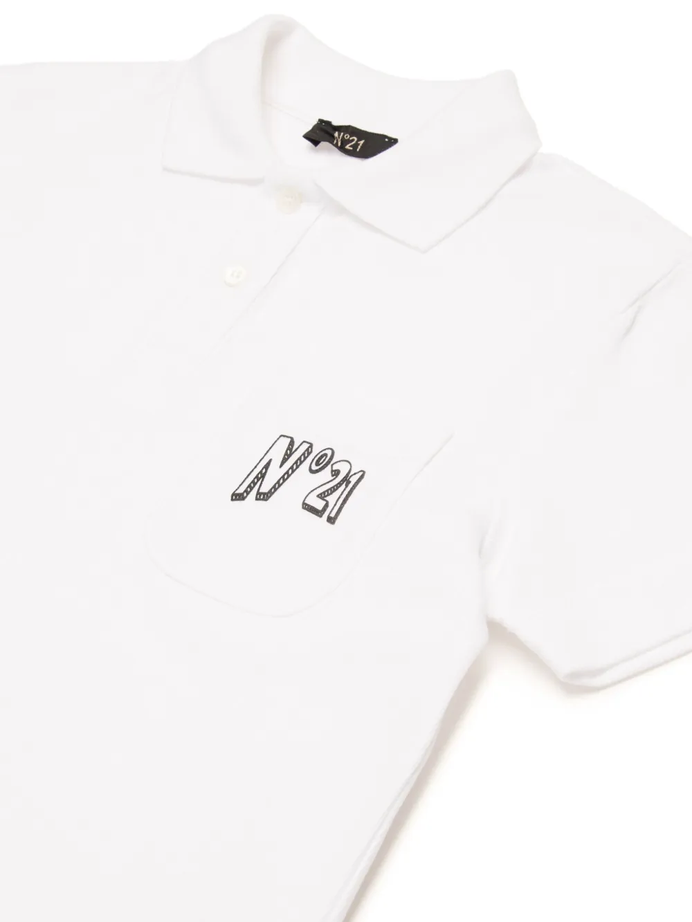N°21 Printed Polo Shirt In White