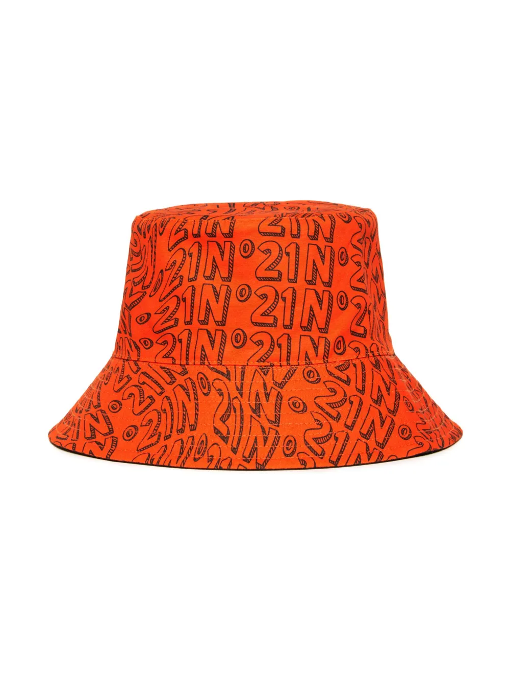 Nº21 Kids Vissershoed met logoprint Oranje