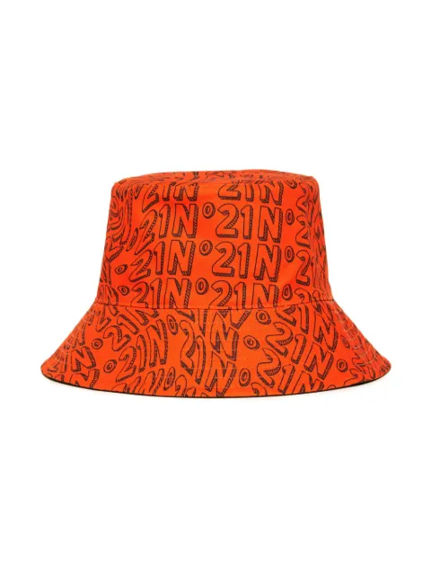 Nº21 Kids logo-print bucket hat