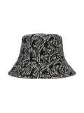 Nº21 Kids logo-print bucket hat - Black