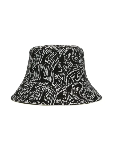 Nº21 Kids gorro de pescador con logo estampado