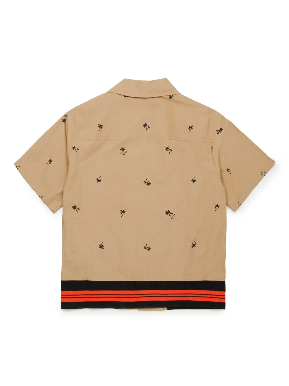 Nº21 Kids Shirt met palmboomprint - Beige